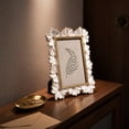 thumbnail image 6 of MMJ Picture Frames Daisy Carved Resin Photo Frame 4x6in Gold Trim Vintage Home Decor for Bedroom, 6 of 7