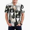 thumbnail image 2 of Salouo Colors Cats for Men's Short Sleeve Polo Shirts,Polo Shirts for Men Performance Short Sleeve Golf Shirt Athletic Casual Collared T-Shirt-X-Large, 2 of 8