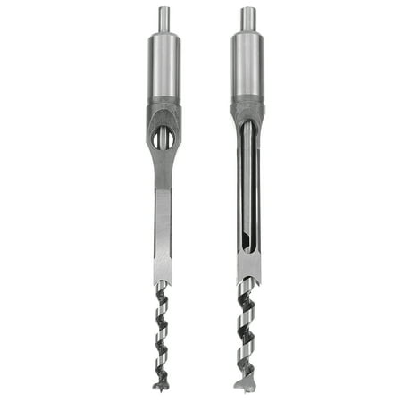 

2pcs Woodworker Square Hole Drill Bits Woodworking Hole Drill Tool Kit Carbon Steel