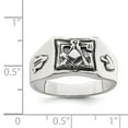 thumbnail image 2 of 925 Sterling Silver Antiqued Masonic Ring Size 11, 2 of 7