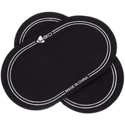 Ortofally 2-Pack Bass Drum Patch Set Double Drum Pedal Pads Stickers for Drum Percussion Accessories Black