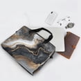 thumbnail image 5 of 16" Laptop Briefcase, Detachable Anti-Slip Shoulder Strap, Multi-Compartment Work Travel Bag Gilded Black Marble Fluid Art, 5 of 8