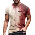 thumbnail image 1 of T-shirt Décontracté à Col Rond pour Hommes avec Imprimé Graphique d'Halloween, Manches Courtes, Grande Taille, pour Automne Hiver, 1 of 6