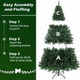 thumbnail image 6 of 6.5FT Pre-Lit Artificial Christmas Tree - 8 Lighting Modes with Warm White & Color Changing LED Lights, 880 Branch Tips, Hinged Metal Stand for Easy Assembly, Holiday Home Decor, 6 of 8