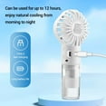 thumbnail image 2 of Handheld Fan with Mister, Portable Mini Fan with Water, Spray Bottle Fan, Personal Misting Fan with 4 Speeds, 800mAh Rechargeable Battery, 20ml Water Tank for Outdoor, Travel, Beach, Camping, Pink, 2 of 8