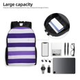 thumbnail image 6 of Single Side Full Backpack 16.1×11.8×4.5in Large Capacity Breathable Shoulder Belt Leisure Simple And Strong Bearing Capacity Violet Stripe_1, 6 of 8