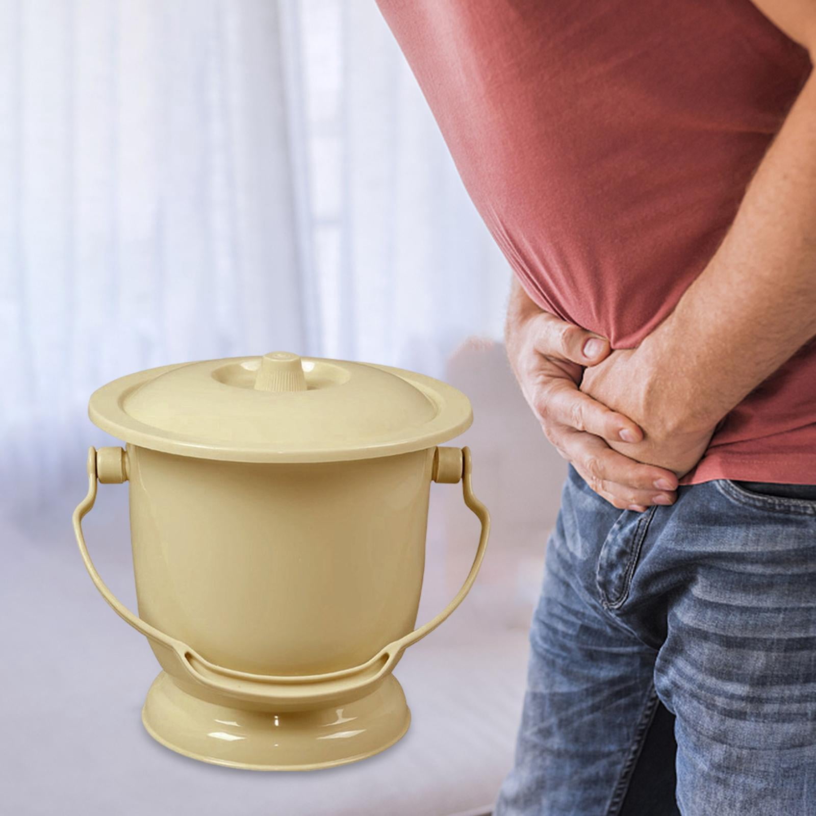 Chamber Pot with Lid, Bedpan Spittoon Long Lasting Use Chamber Pot with Lid, Bedpan Spittoon Long Lasting Use