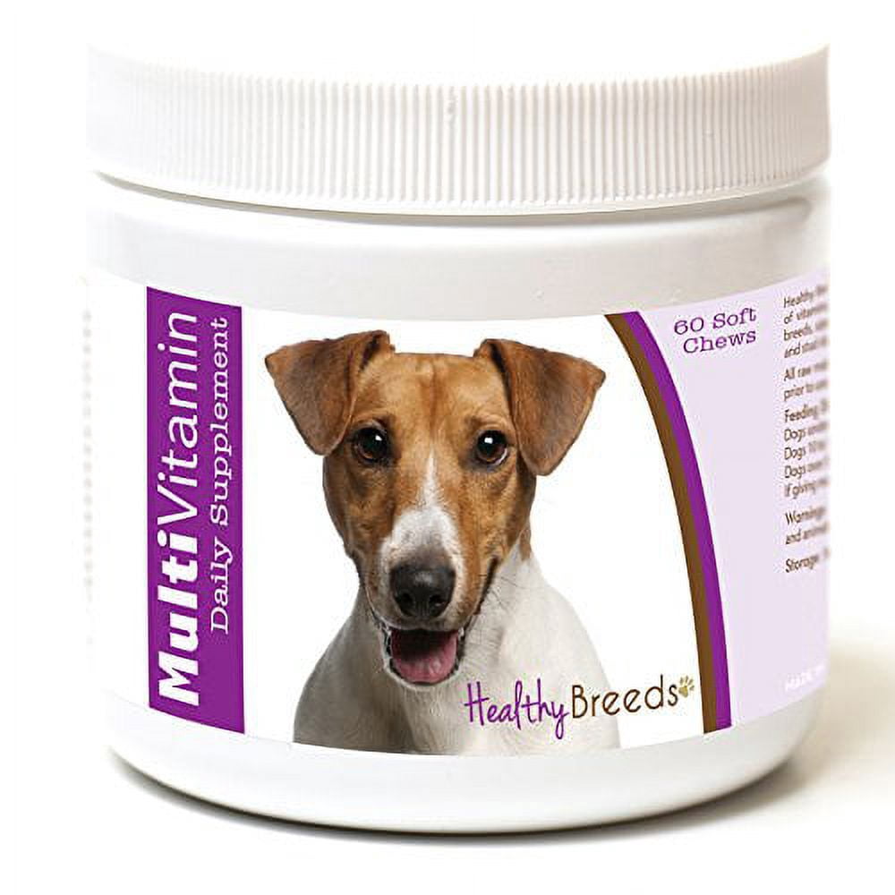 Healthy Breeds Dog Multi-Vitamin Soft Chew for Jack Russell Terrier, Daily Vitamin and Mineral Supplement, 60 Count