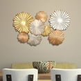 thumbnail image 2 of Stratton Home Decor Multi-Metallic Circles Metal Wall Decor, 2 of 2
