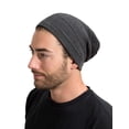 thumbnail image 2 of Candid Charcoal Slouchy Cotton Beanie All Season Adult Men Women, 2 of 2