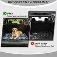 thumbnail image 4 of COEQINE Universal Car Trunk Mat All Weather Cargo Liner Floor Mat with Non-Slip Backing Scratch-proof Pet Cargo Mat Suitable for Most Car Models, Blue Hibiscus Monstera Leaf, 4 of 7