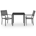 thumbnail image 2 of vidaXL Patio Dining Set Steel Garden Outdoor Chair Seating Furniture 3/5 Piece, 2 of 13
