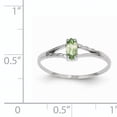 thumbnail image 2 of 14K White Gold Peridot Birthstone Ring Size 6, 2 of 5