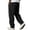 Black_03, variant on Mens Corduroy Straight Leg Pants Drawstring Elastic Waist Loose Casual Solid Color Sweatpants Autumn Winter Leisure Trousers with Pocket Army Green XXL