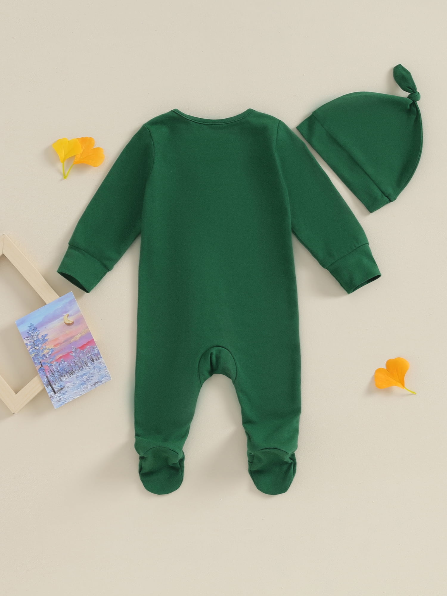 GXFC Preemie Boys Girls Fall Clothes 3M 6M Newborn Boys Long Sleeve Zipper One Piece Jumpsuits Bodysuit with Hat Outfits Autumn Clothing for Infant Boys
