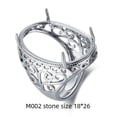 thumbnail image 4 of Anillo S925 plateado apertura masculina sin incrustaciones con turquesa esmeralda cera de abejas anillo de ámbar 18*25, 4 of 5