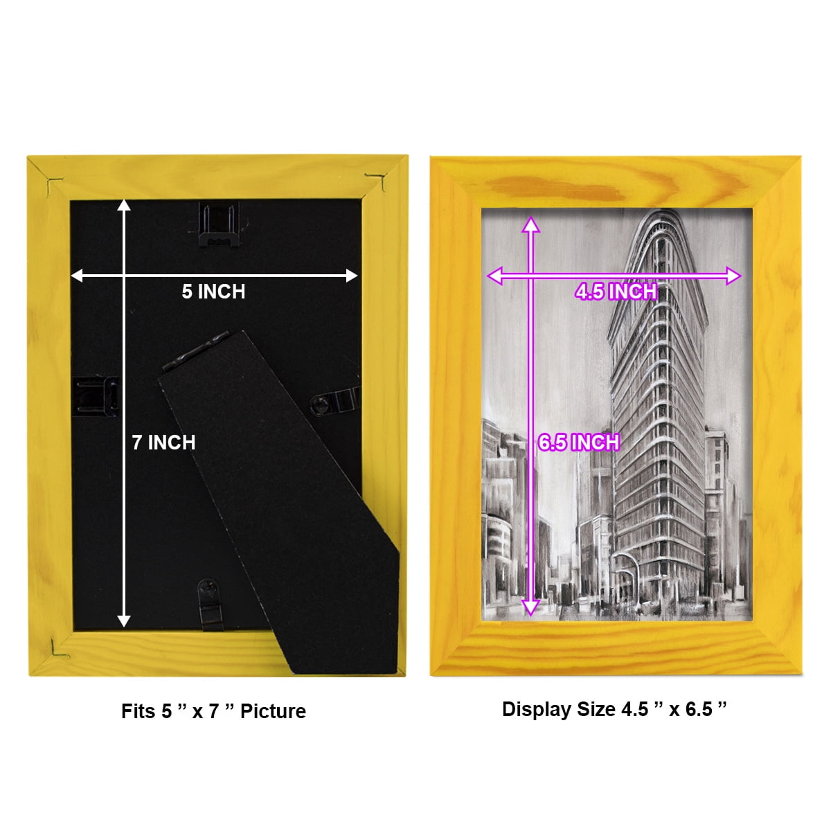 Art Deco Cityscape II -Framed Print w/glass-Sunflower Yellow