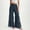 Navy, variant on Ynynloco Women's Linen Leg Pants Flowy Boho Elastic High Waist Ruffle Hem Wide Leg Beach Loose Palazzo Pants Summer Baggy Tiered Flared Trousers