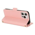 thumbnail image 4 of For Iphone 16 Pro Cross Texture Crossbody Lanyard Leather Phone Case(Pink),iPhone 15 Pro, 4 of 7