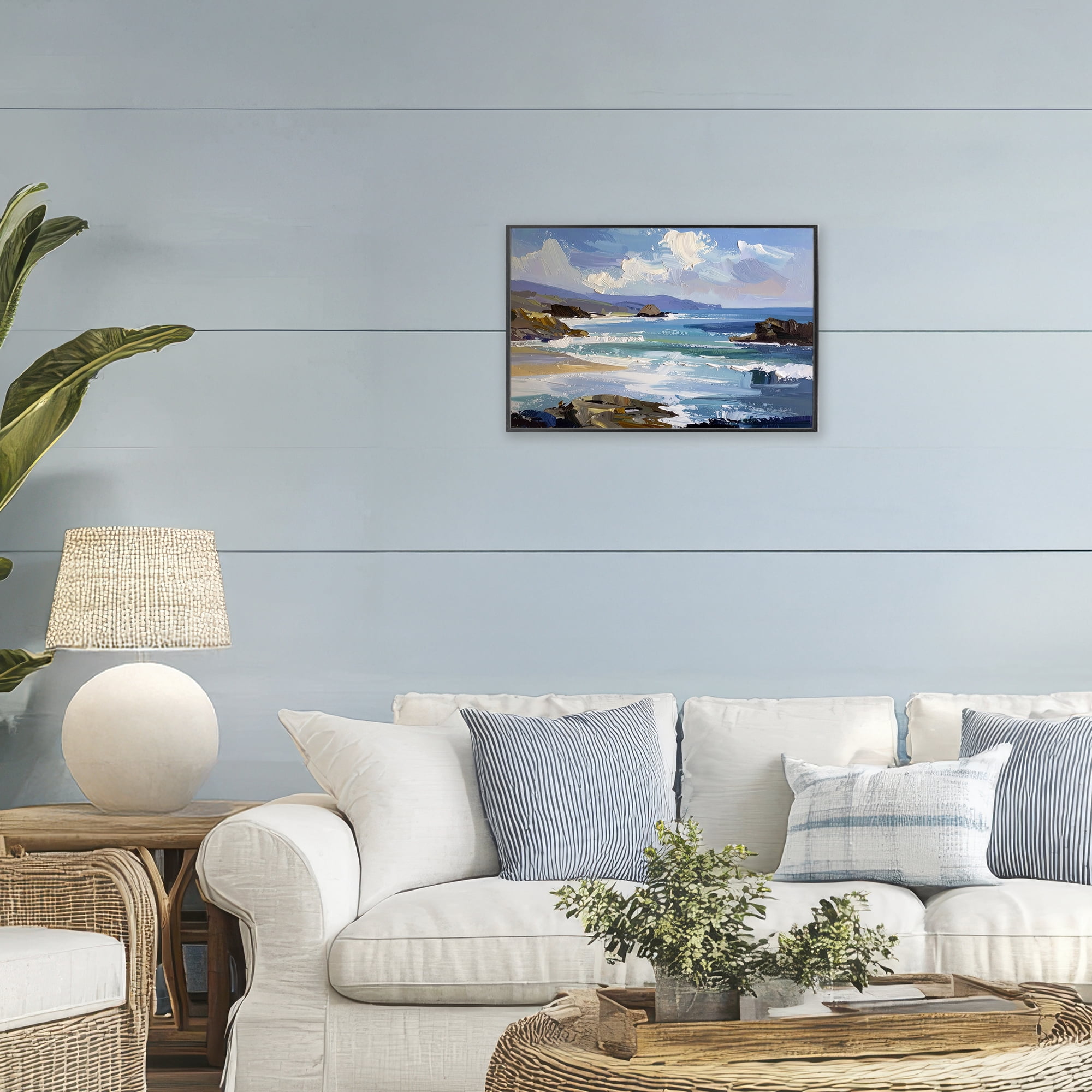 Stupell Industries From Sky To Sea Black Framed Giclee Art, design by Alonza Saunders