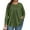Army Green, variant on dGslk Women's Plus Size Long Sleeve Pleated Tunic Top, Casual Loose Fit Blouse with Pockets for Fall and Winter Outfits Army Green 2XL