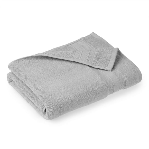 hometrends Solid 100% Cotton Bath Towel, 1 Piece, 550 GSM, Highly Absorbent & Soft Bathroom Towel, Light Grey