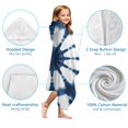 thumbnail image 7 of Blue Tie Dye Star Pattern Hooded Bath Towel，60"x35" for Ages 3 To 12 Kids, Quick Dry Lightweight Soft Microfiber Hood Beach Towel Cover Up for Kids, 7 of 7