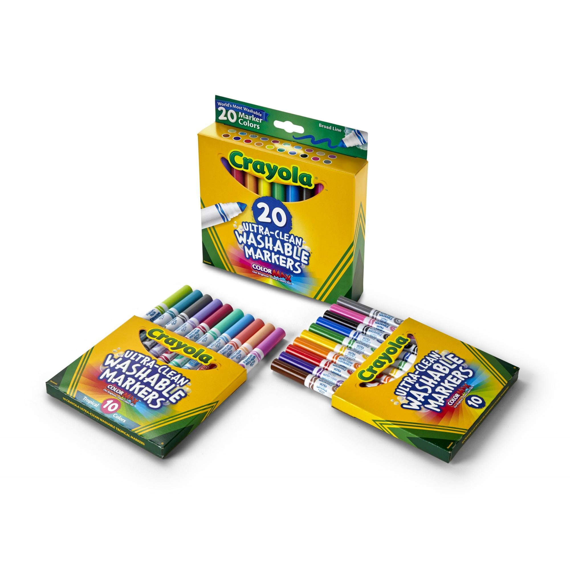 ストアー Crayola 20 Count Classic Ultra-Clean Washable Broad Line Markers