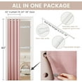 thumbnail image 2 of Vatge Door Curtains for Doorways Privacy, Magnetic Doorway Curtains with Rod, Temporary Door and Room Dividers for Bedroom/Hallway/Nursery, 1 Panel, W42 x L80, Pink, 2 of 10