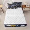 thumbnail image 4 of Erosebridal Construction Truck Zipper Twin Comforter Sets with Fitted Sheet and 2 Pillowcases,Cute Excavator Zipper Bedding Set For Boys,Reversible,4pcs, 4 of 7