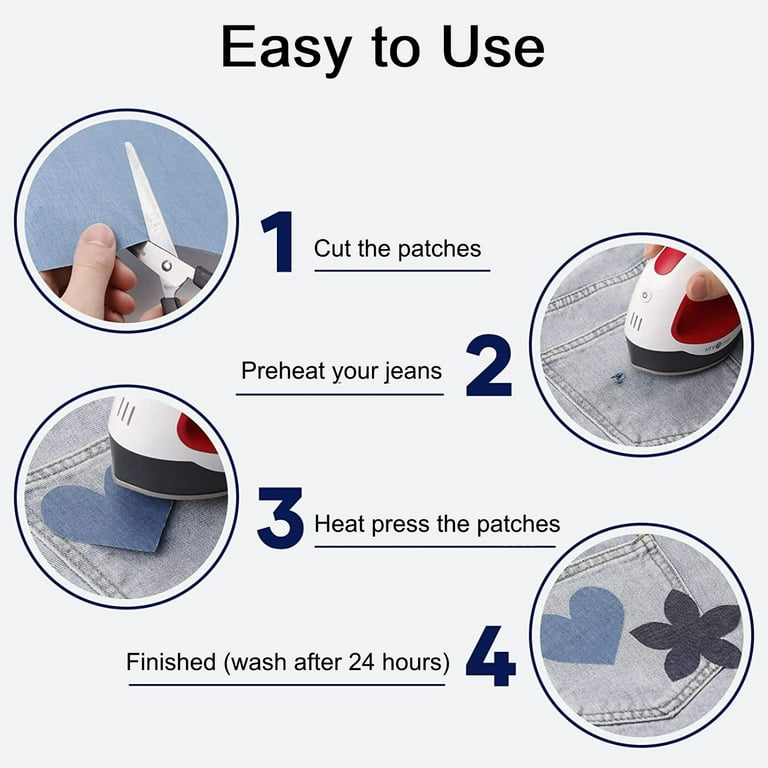 4Rolls Iron on Patches for Clothing Repair Denim Patches for Jeans Kit 4  by 20 – ASA College: Florida
