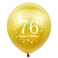 thumbnail image 3 of Globos SHUNTAI 76.º cumpleaños negro y dorado, 15 unidades, 12", 3 of 7