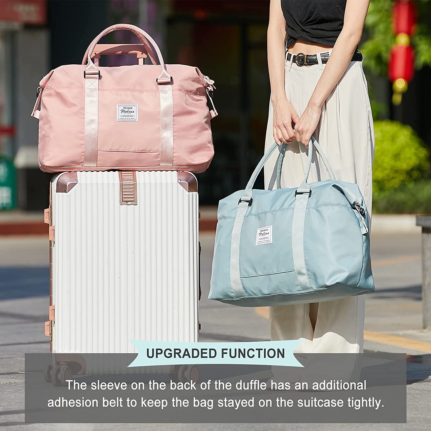 Travel  Duffel Bag for Woman,Men Gym Tote Bag,Weekender Overnight Bag Carry on Bag Hospital Holdalls for Women with Wet Pocket,Airplane Approved Personal Item Bag - image 3 of 10