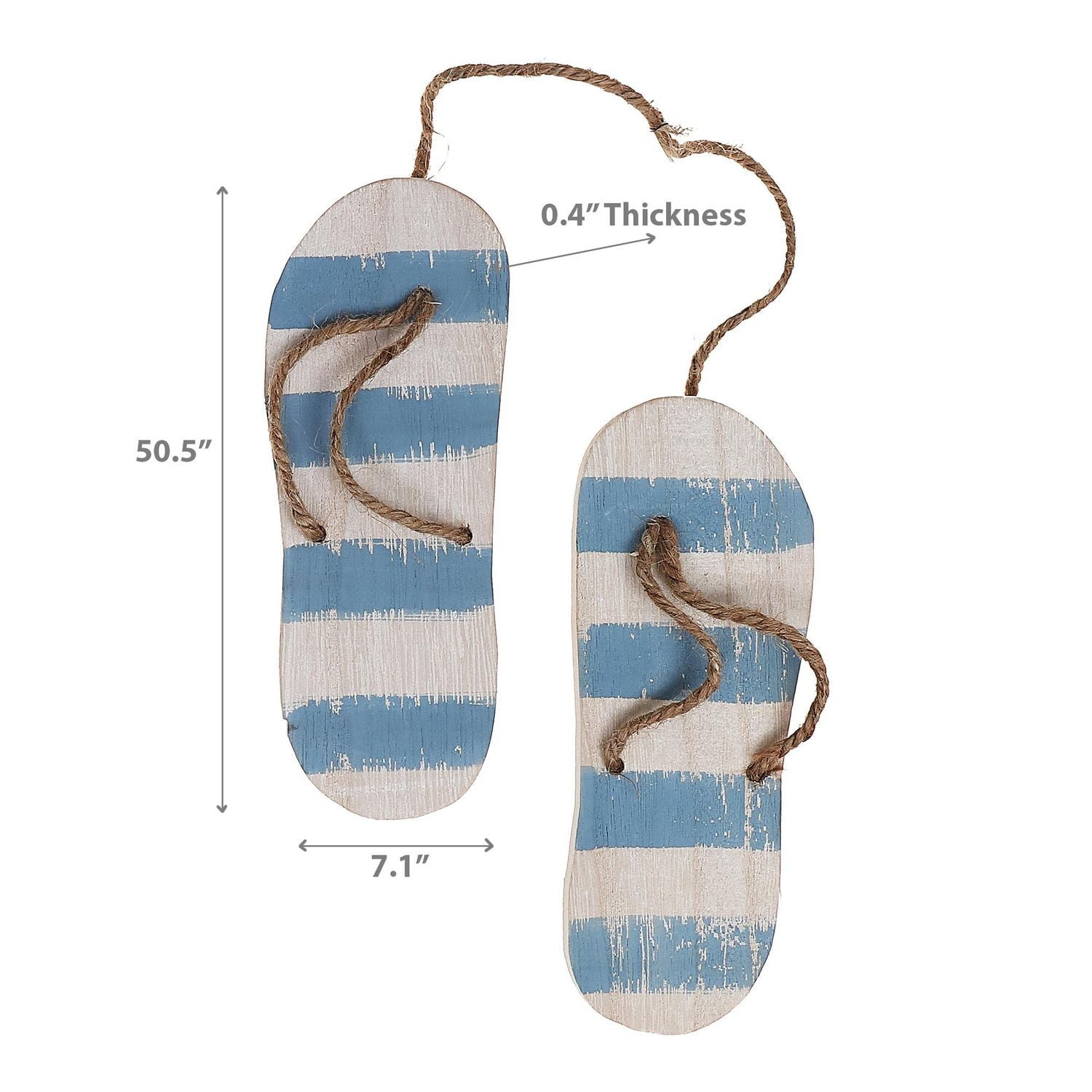 IH Casa Decor Hanging Wooden Flip Flop Decor