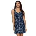 thumbnail image 3 of Felina | Modal Tank Chemise & Wrap | V-Neckline | 2 Piece Set | Loungewear (Navy Blue Bandana, Small), 3 of 4