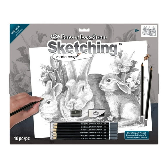 Royal & Langnickel Sketching Made Easy, Large, Bunnies Multi-Colored