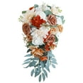 thumbnail image 1 of Ramo de novia para novia, ramo de flores artificiales, ramo de hojas para dama de honor, ramo de novia para suministros para fiestas de bodas, 1 of 9