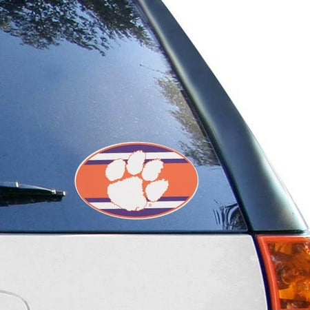 Clemson Tigers 6'' x 6'' Super Stripe Die-Cut Repositionable Vinyl Decal