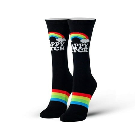 

Cool Socks Unisex Socks Size 5-11 Happy Bitch Rainbow