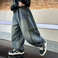 thumbnail image 2 of LUOGENLI Boys Jeans Size 12 Long Boy's Casual Straight Leg Jeans Loose Denim Pants with Pockets Boys Jeans Size 12-14 Blue 4-5 Years, 2 of 9