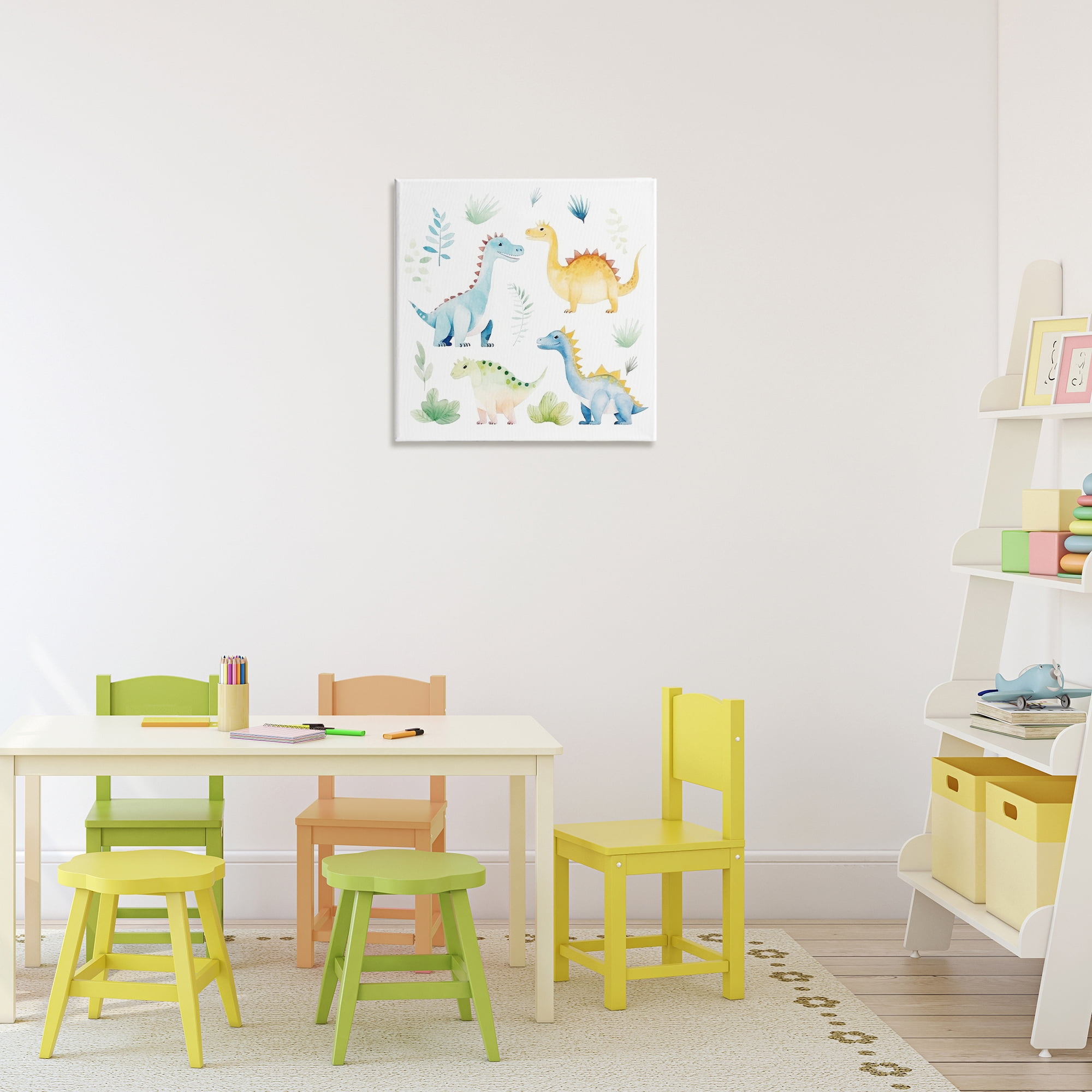 Stupell Industries Playful Dinosaur Wonderland Canvas Wall Art, design by Lazar Studio