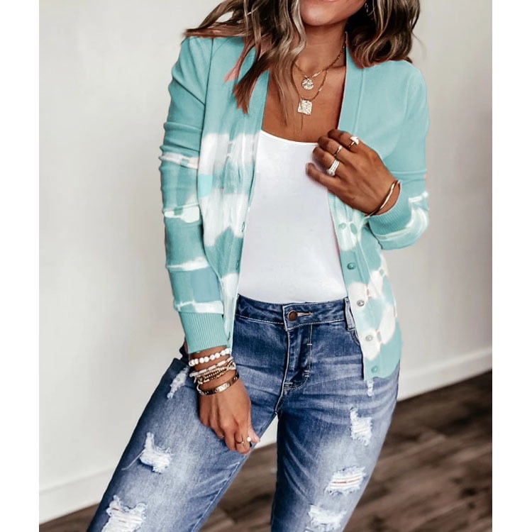 womens tie dye cardigan