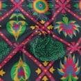 thumbnail image 3 of SKYSONIC Ikat Geometric Folk Art Round Tablecloth 60inch Indoor Wrinkle Free, Mexica Colorful Style Circular Lace Table Cover Washable for Kitchen Party BBQ Dining Decor, 3 of 7