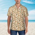 thumbnail image 2 of Fotbe Set With Peanut Camisa Hawaiana para Hombre Unisex – Camisa Casual de Verano con Botones de Manga Corta de Algodón y Lino,Medium, 2 of 7