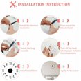 thumbnail image 3 of (Diameter 10cm) Suitable for 30-80cm DIY Paper Strip Wall Sticker Clock 3D Roman Numerals Clock with CD Battery Side Modern Interior Design Bar Cafe Music Party Interior Decoration, 3 of 4