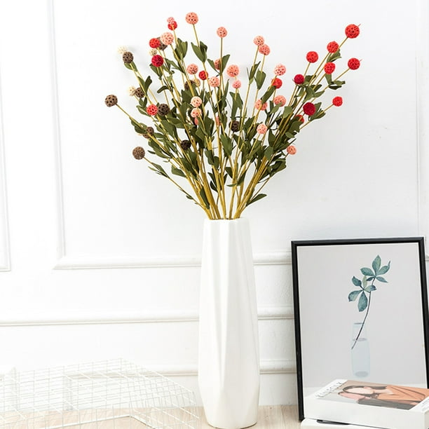 NUZYZ Simulation Flower Antifade Faux Silk Flower 5 Heads Artificial