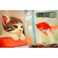 thumbnail image 3 of Flmtop 3D LCD Digital Aquarium Shrimp Fish Tank Temperature Meter Stick-on Thermometer Golden, 3 of 9