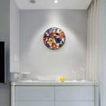 thumbnail image 5 of Yayeee Wall Clock Battery Operated 9.5" Silent Quartz Non-Ticking for Living Room Decor, Large Colorful Flowers Pattern, 5 of 8