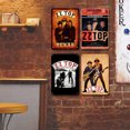 thumbnail image 3 of 4 Uds ZZ TOP Placa Metal Vintage Pintura Hierro Rectangular Bar para El 20x30cm, 3 of 9