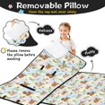 thumbnail image 3 of Highland Cow and Butterfly Print Teens Toddler Nap Mat with Pillow, Sleeping Mat Bag for Preschool Daycare 51"x22", 3 of 6